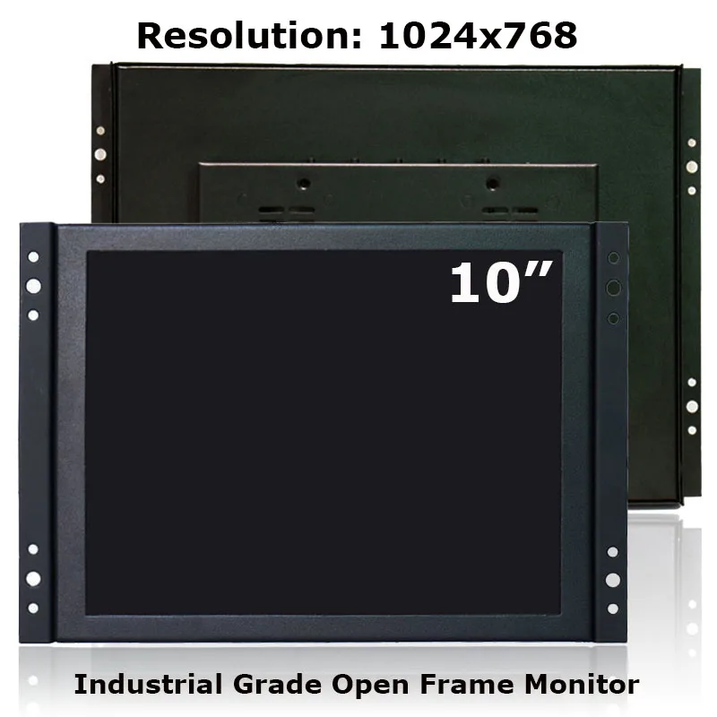 

10 Inch 1024x768 HD Open Frame Industrial Embedded Cheap Small VGA HDMI Resistive/Capacitive Touch Screen Computer Monitor