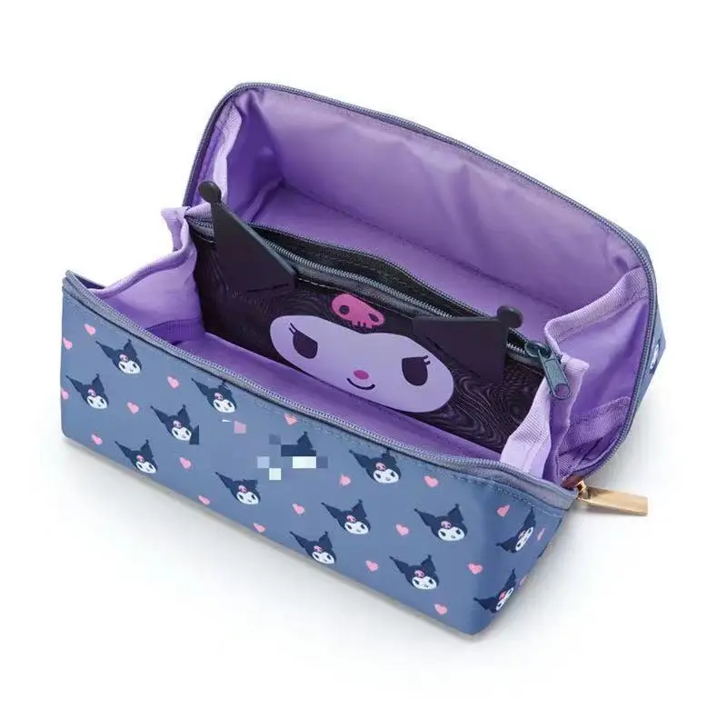 Sanurgente-Trousse Cosmétique Dessin Animé Mignon Kuromi, Produits de Soins de la Peau Melody, Dossiers d'Organisation, Cinnanmoroll, Trousse à Crayons pour Étudiant