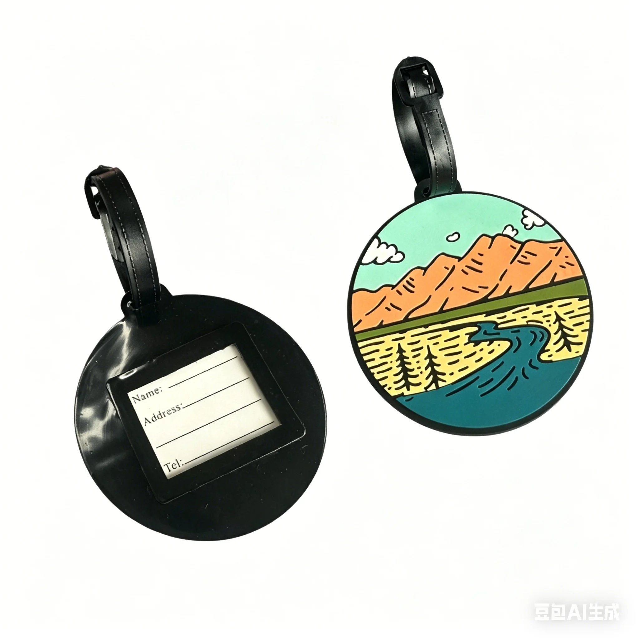 Starry Sky Landscape Luggage Tag Pendant Anti-Loss ID Tag Privacy Protection Travel Suitcase Name Tag for Business Airport view 5