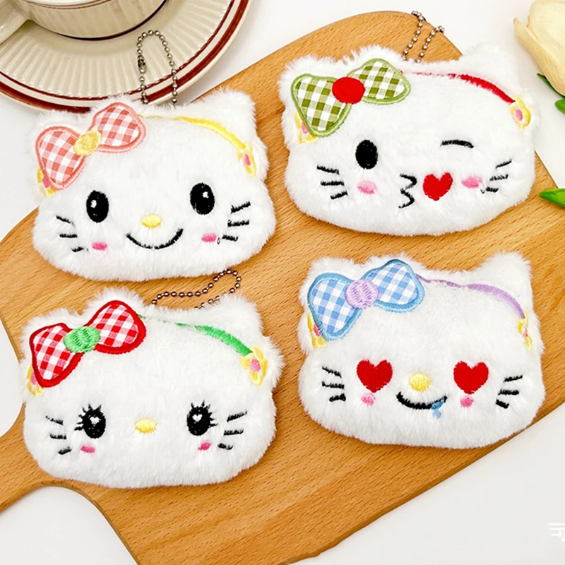 

Kawaii Sanrio Hello Kitty плюшевый брелок-подвеска милый мультяшный котенок кот плюшевый брелок для ключей автомобильный брелок сумка висит подарки для девочек