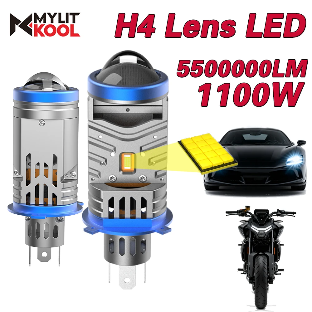 

H4 Bi LED Projector Lens Headlight Canbus Turbo Automotive Mini Lens Bulbs H4 9003 HB2 Led Lights Hi/Low Beam for Car Motorcycle