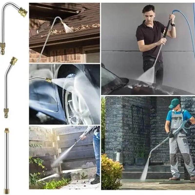 4000 PSI Telescoping High Pressure Washer Wand Set Wall Cleaning Gun Stainless Steel Extension Pole High Pressure Water Gun