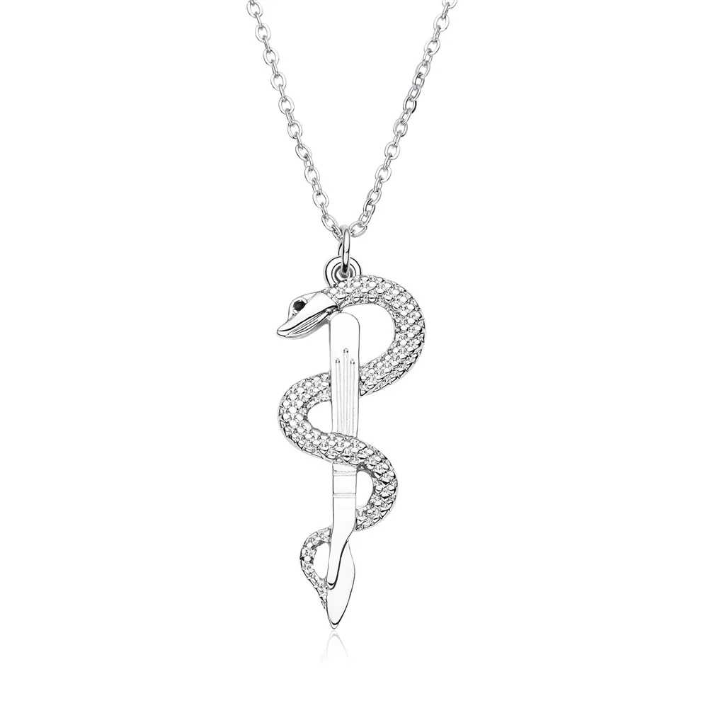 Schlange Skalpell Anhänger klassische medizinische Symbol Asclepius Serie Halskette Schmuck für Arzt Krankens ch wester Freunde Geschenk