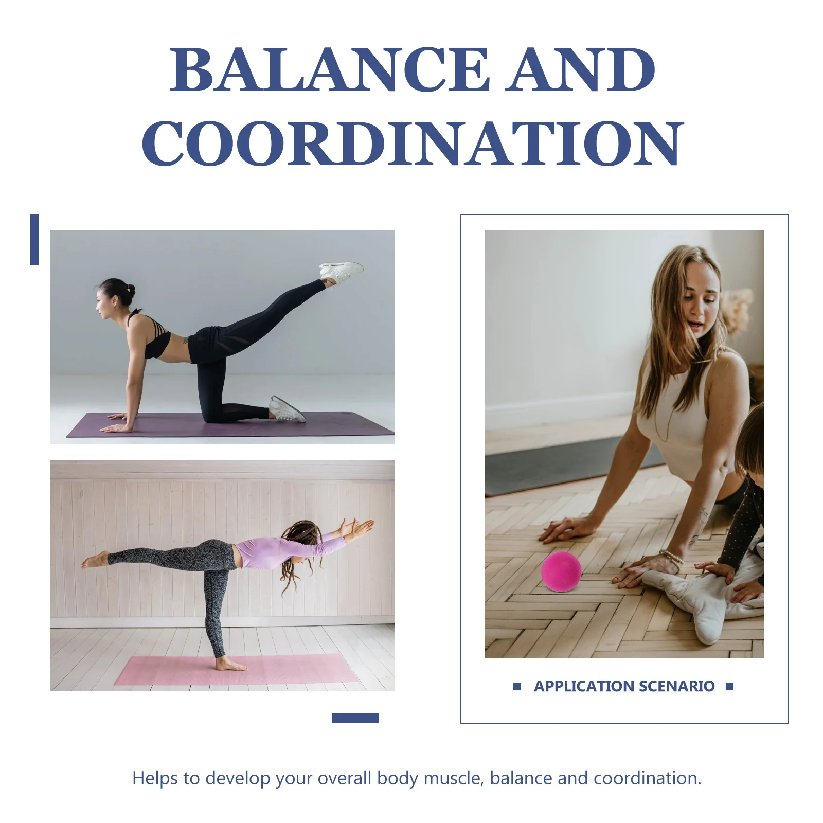 

2pcs Massage Yoga Fitness Ball Thickened Anti-Burst For Muscle Recovery Plantar Fascia Therapy Balancing Training Pilates