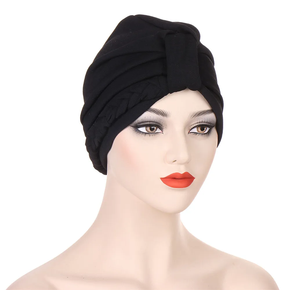 Nieuwe Moslim Vrouwen Innerlijke Hijab Tulband Indiase Hoofddoek Wrap Vlechten Motorkap Hoed Chemo Cap Islamitische Hoofddeksels Mutsen Haaruitval Cover