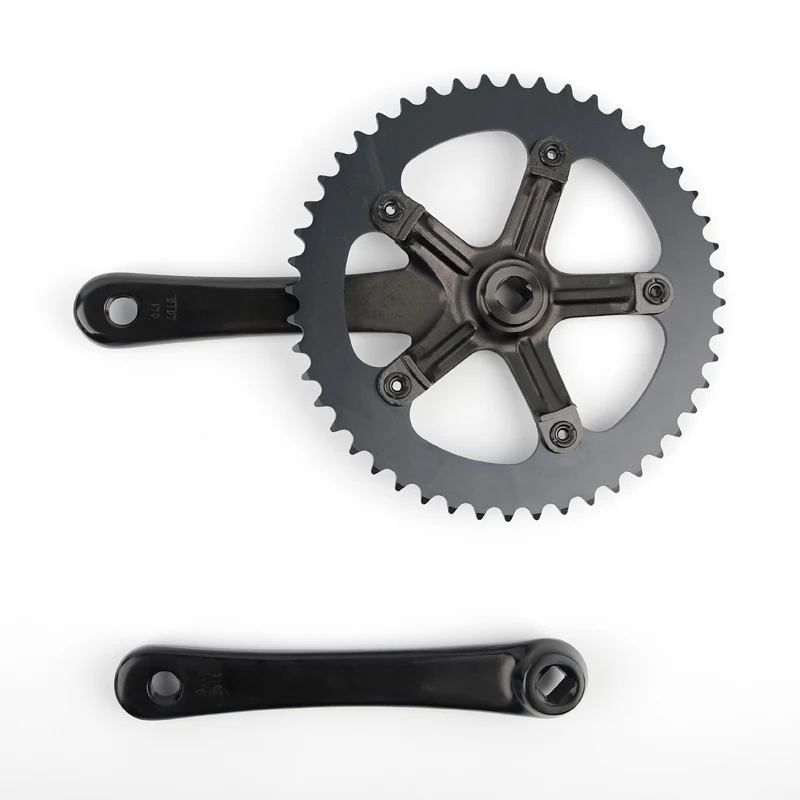 Intro7 PC013 Fixed Gear Bike Crankset 49T 130BCD 170mm 1/2 1/8 Chainwheel and Crank Aluminum Alloy Cycling Track Parts