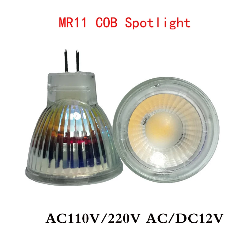 

MR11 LED COB Spotlight Dimmable 5W Spot Light Bulb High Power Lamp AC/DC12V AC110V/220V GU4 Warm/Cool White LED COB Light lamp