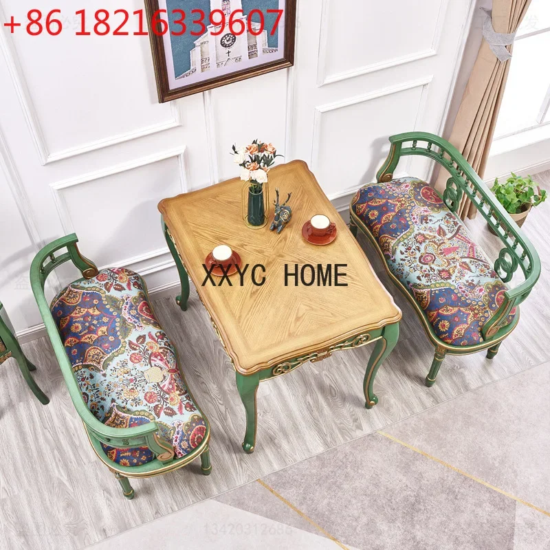 TAO Tao Dining Table And Chair Hotel Rectangular Coffee Table Light Luxury Double Seat Couch