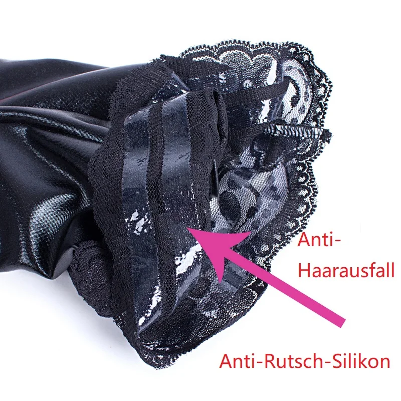 جديد مثير المرأة براءات الاختراع والجلود مطاطا الدانتيل جوارب طويلة حفلة الجوارب الضيقة الجوارب الفخذ العليا جوارب كلوبوير الجوارب ﻿