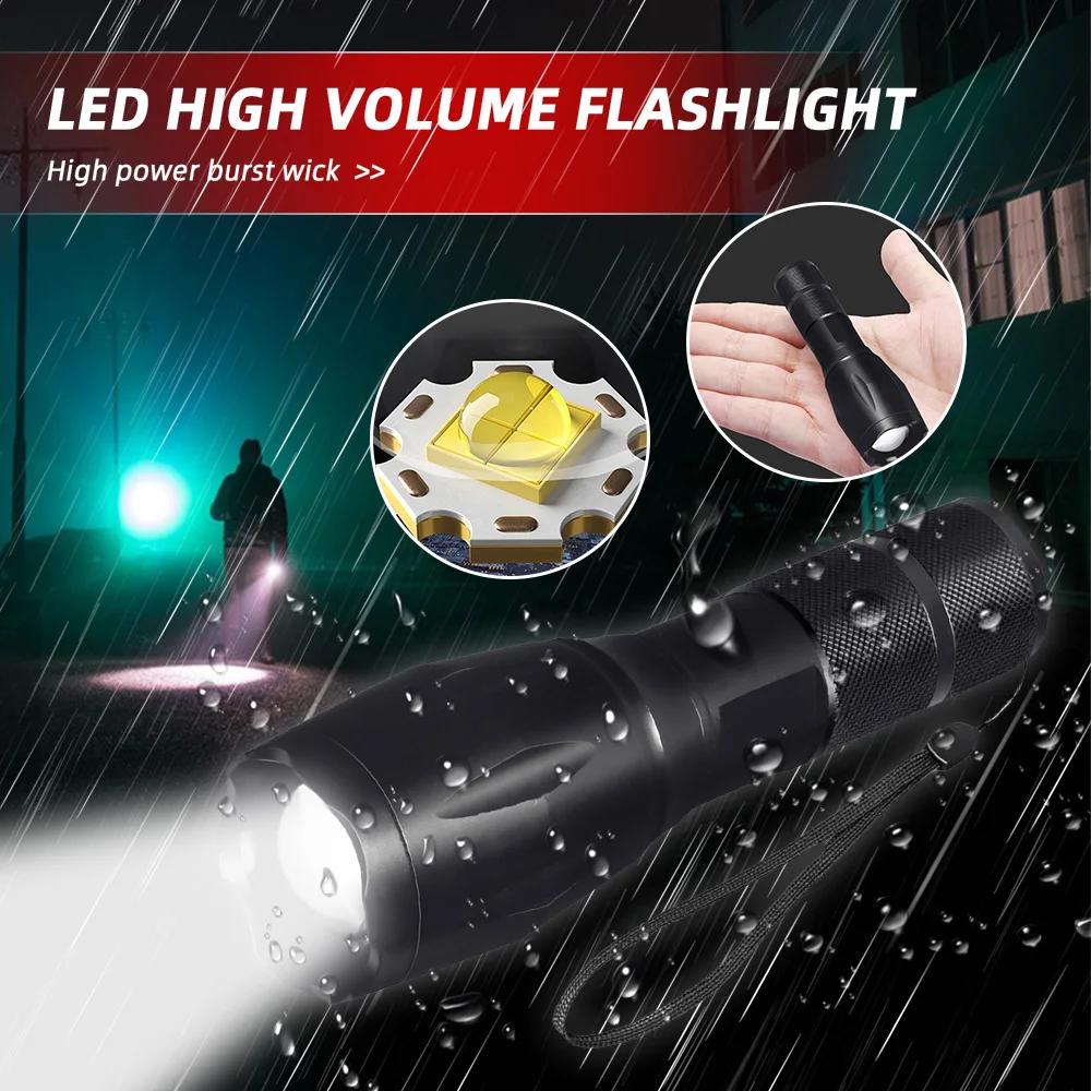 LED Rechargeable Flashlight Ultra Bright Torch Waterproof Bicycle Light Outdoor Camping Lamp Work Light Powerful LED Flashlights