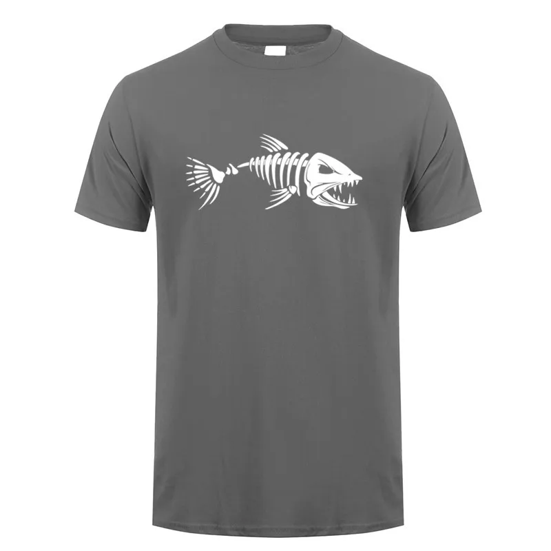 Fish Bone Fishbone T Shirt Summer Women Men Short Sleeve Fishing Fisherman T-shirts Cotton Tshirt Tops OT-011