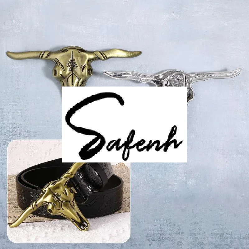 

Ретро-пряжка для ремня в стиле вестерн с головой быка, из цинкового сплава, прочная, долговечная, мужской аксессуар для джинсов