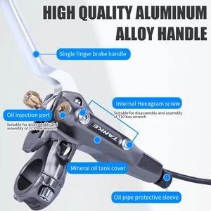 Tanke E-Bike MTB 4 Kolbenhydraulikscheibenbrems-Set 160 mm Rotoren hinter vorder Öldruckbremsen 6 Hauptverkaufsbremsrotor BMX - №4