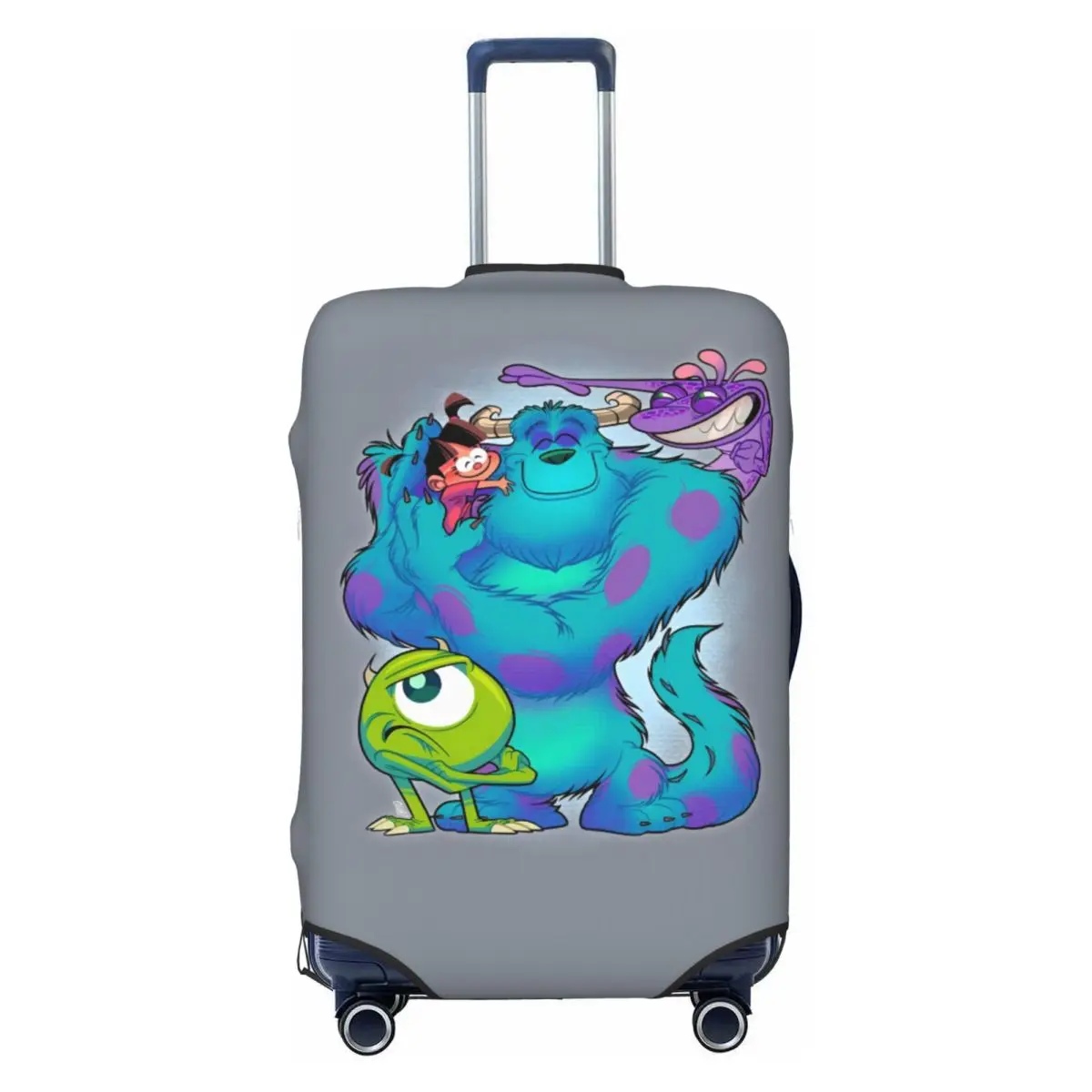 

Чехол для чемодана Custom M-Monsters Anime University, моющийся, защитный, подходит для чемоданов 18-32 дюймов