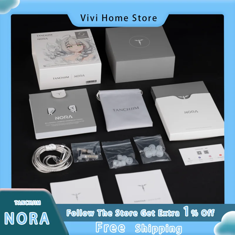 Noras Tanchjim NORA Single Dynamic In-ear Headphones HIFI Monitoring Wired