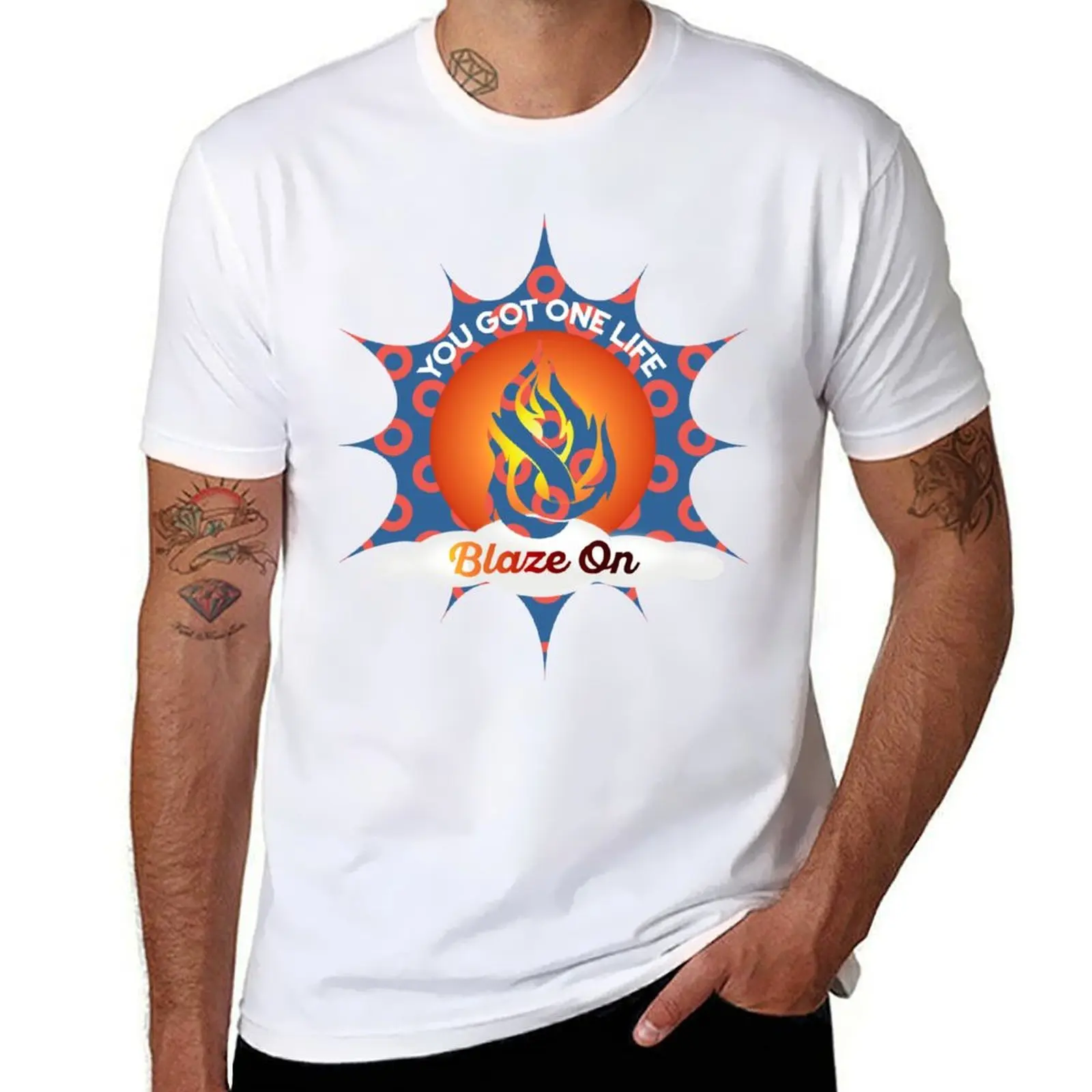 Phish Blaze On Fishman Donut - Phish Apparel and Accessories T-Shirt man t shirts for men man t shirt cotton T-Shirt