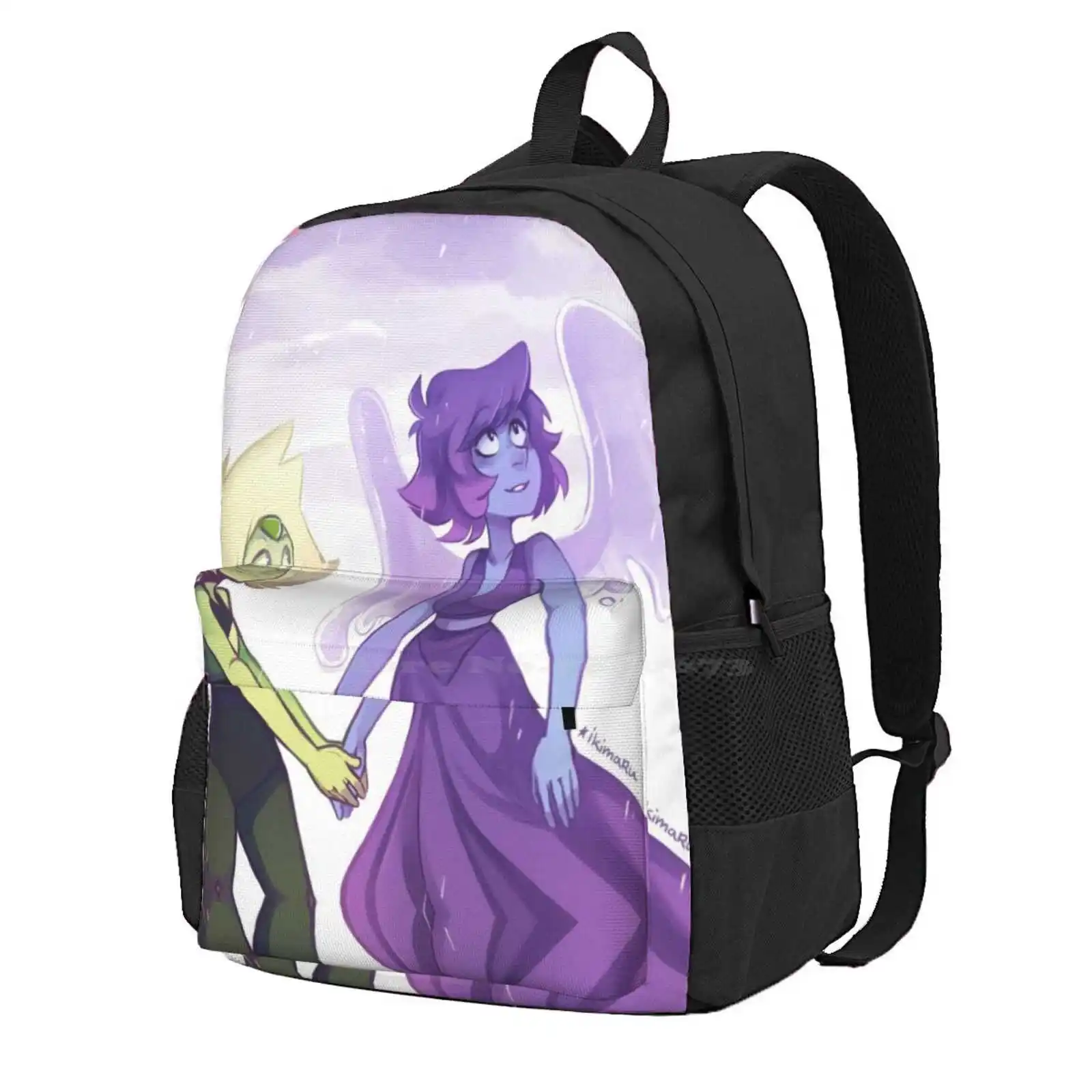 Lapidot Rain Hot Sale Schoolbag Backpack Fashion Bags Lapidot Peridot Lapis Lazuli Steven Universe Stevenuniverse