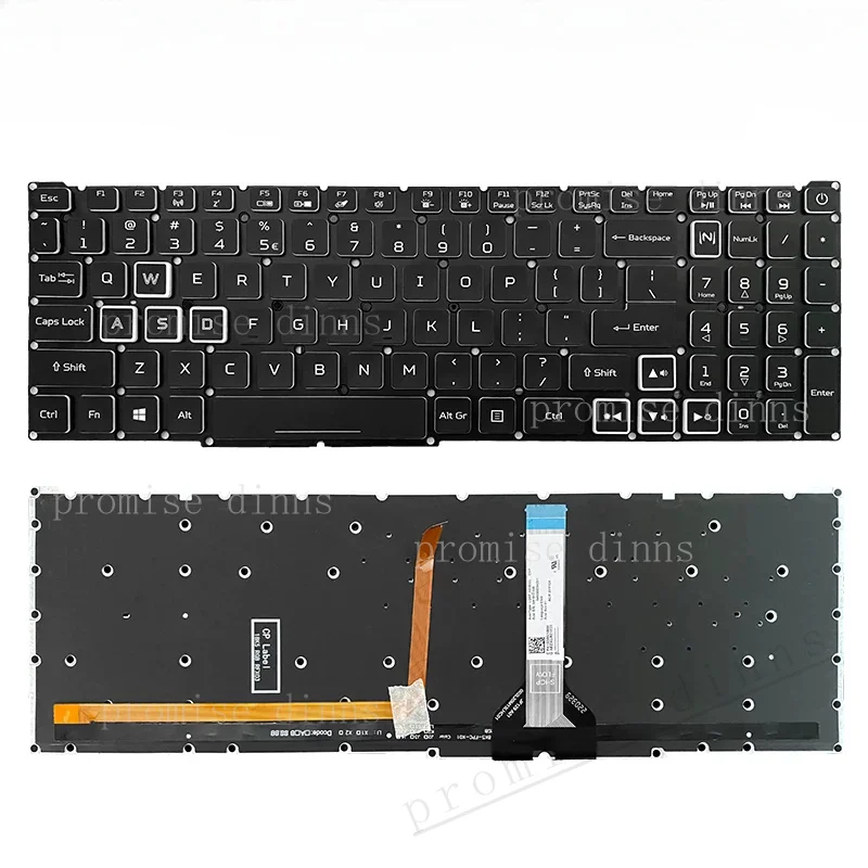 M  Laptop Keyboard for Acer Predator Helios Neo 16 N22Q22 PHN16-72/71-51F4/92WJ