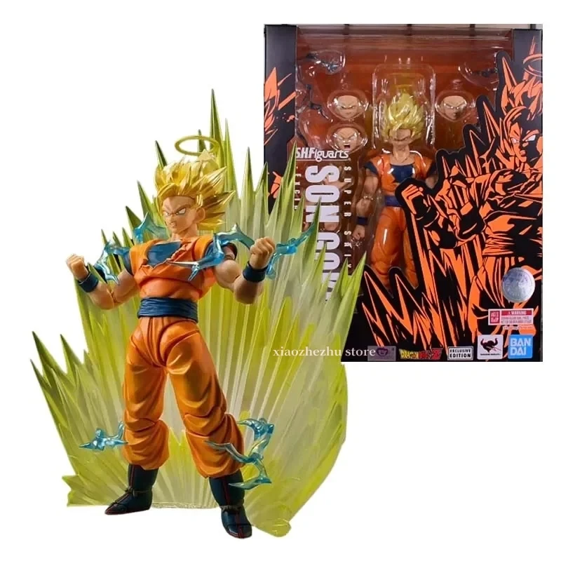 

Original Bandai Dragon Ball Shf Shining Soul Action Figure Super Saiyan God Anime Figures Son Gouku Toy Model Kid Gift Decor