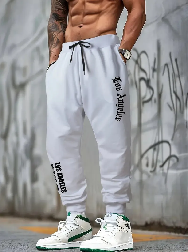 

The new men's trousers for Spring and Autumn 2025 are comfortable soft casual and simple with letter prints