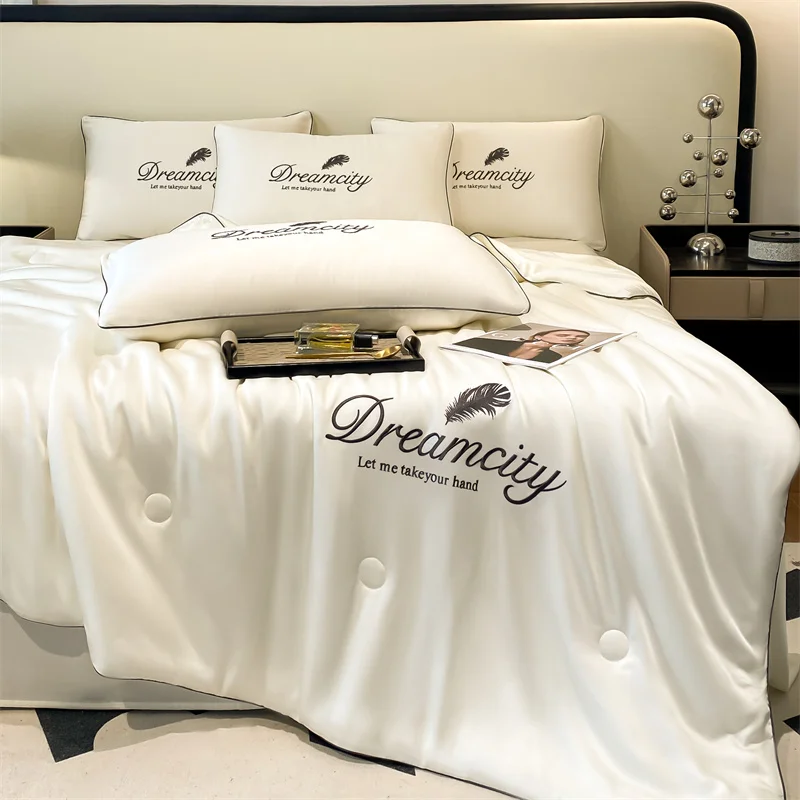 2025-nouvelle-couette-d'ete-en-soie-glacee-couette-de-climatisation-adaptee-a-la-chambre-a-coucher-appartement-lit-simple-lit-double-luxe-haut-de-gamme-style-francais-elegant