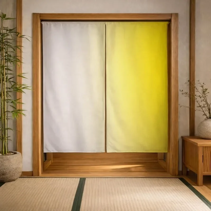 VIKAMA Tie Dye Gradient Door Curtain Minimalist Ombre Hanging Room Divider for Bedroom Kitchen Bathroom Home Decor