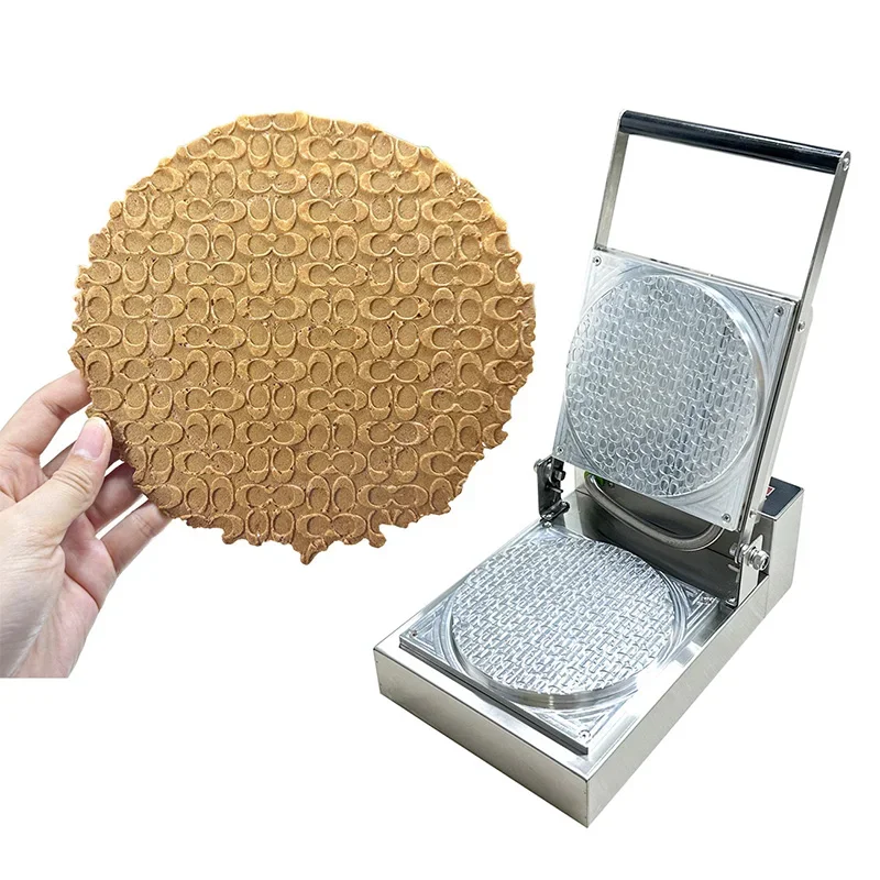 Commercial Italian Gelato Bowl/Cone Maker with Waffle Cone Molds; Customizable Pattern Molds Available
