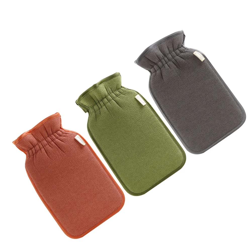 3 Pcs Scrub Gloves Body Wash Mitt Exfoliating Scrubber Bath Mitts Shower for Mud Grass Green