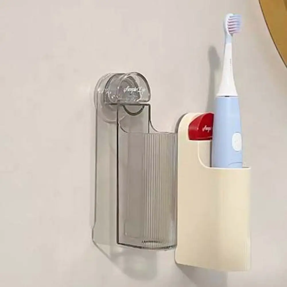 2Pcs Wall Mounted Toothbrush Holder with Down Cup Designs Portable Accessory for Drying Decoration for Bathroom