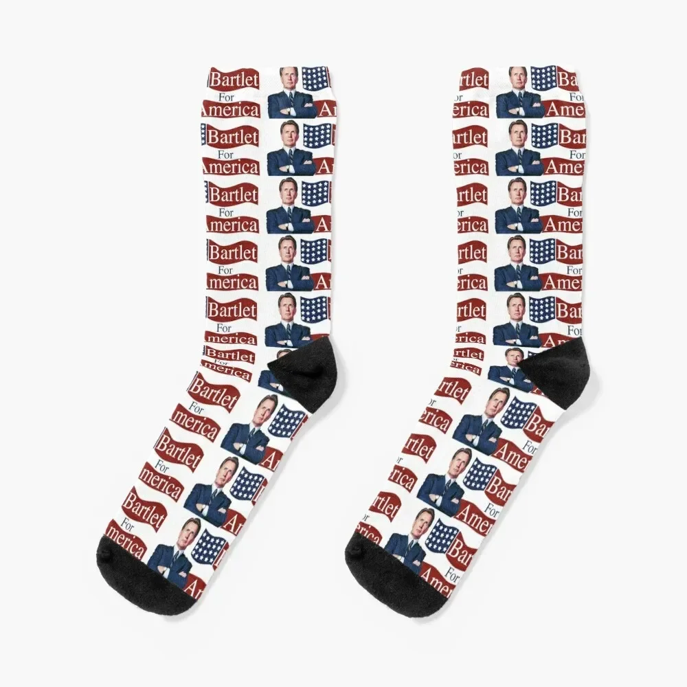 Bartlet for America Socks funny gifts cartoon Socks Ladies Men's