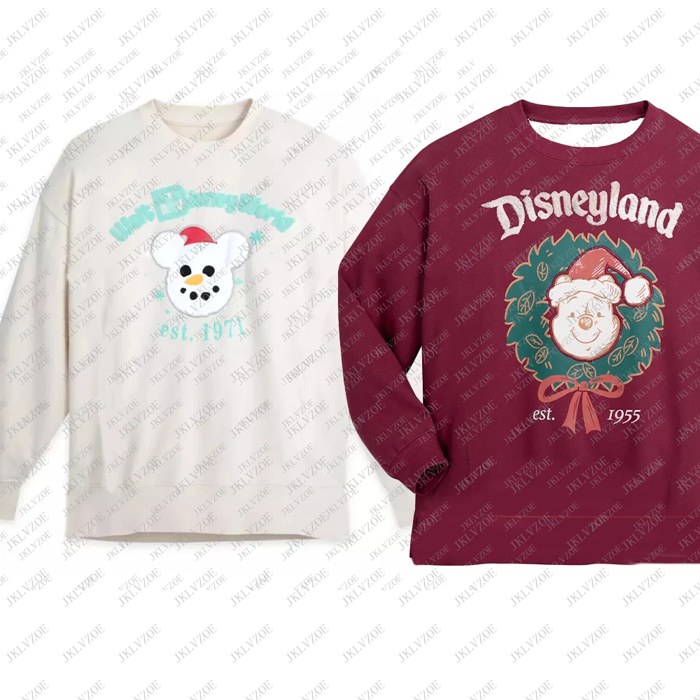 Y2k Unisex Mickey Mouse Adult Christmas Casual Hoodie Women Girls Tee T Shirt Minnie Kids Boys Pullover Top Gift Dear Santa 2025