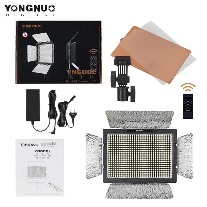 YONGNUO YN600L YN-600 LED Video Light 3200k-5600k Color Temperature Adjustable 600 LEDs For Canon Nikon Camera Camcorder