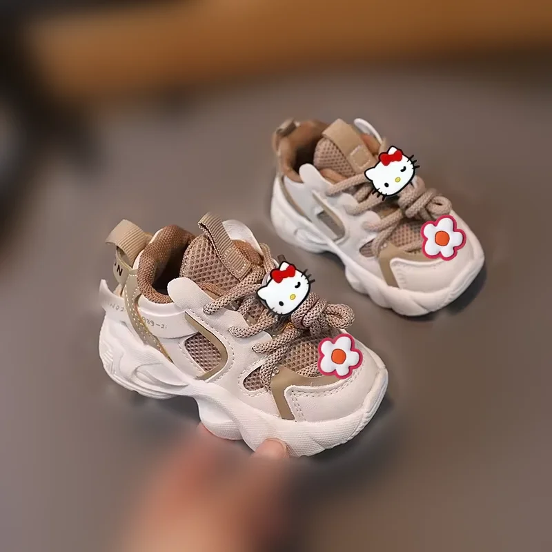 

hello kitty kids Sneakers Sanrio spring fall soft bottom boy girls sports running shoes baby casual shoes non-slip first walkers