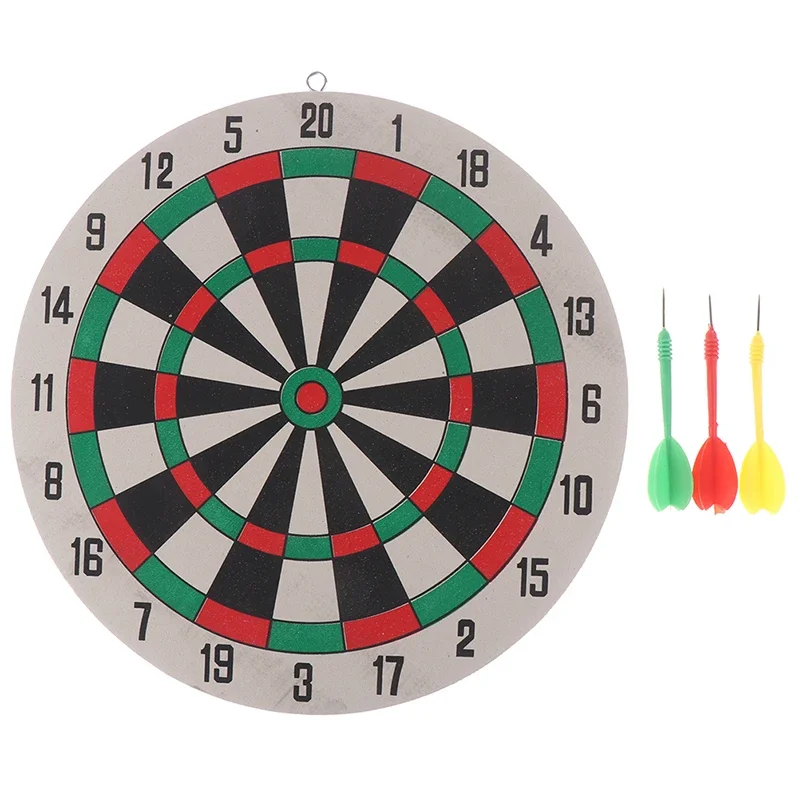 Target Dart Board Set 29.5cm Diameter +3 Darts - Wall-mounted Dual-use Foam Toy Dartboard