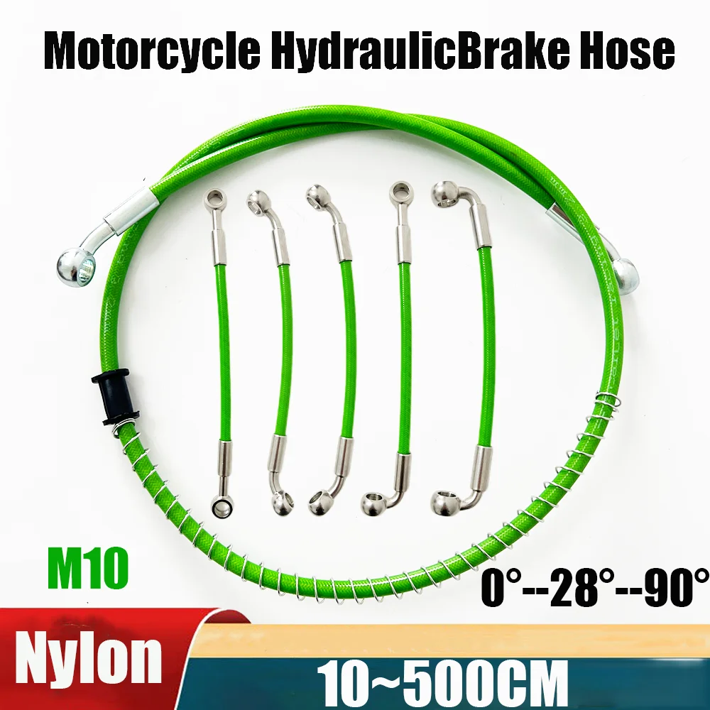 

M10 10~500cm Motorcycle Dirt Bicycle Specific Multi angle High-Temperature Resistant Brake Oil pipe braided Hose FuelPipe Nylon