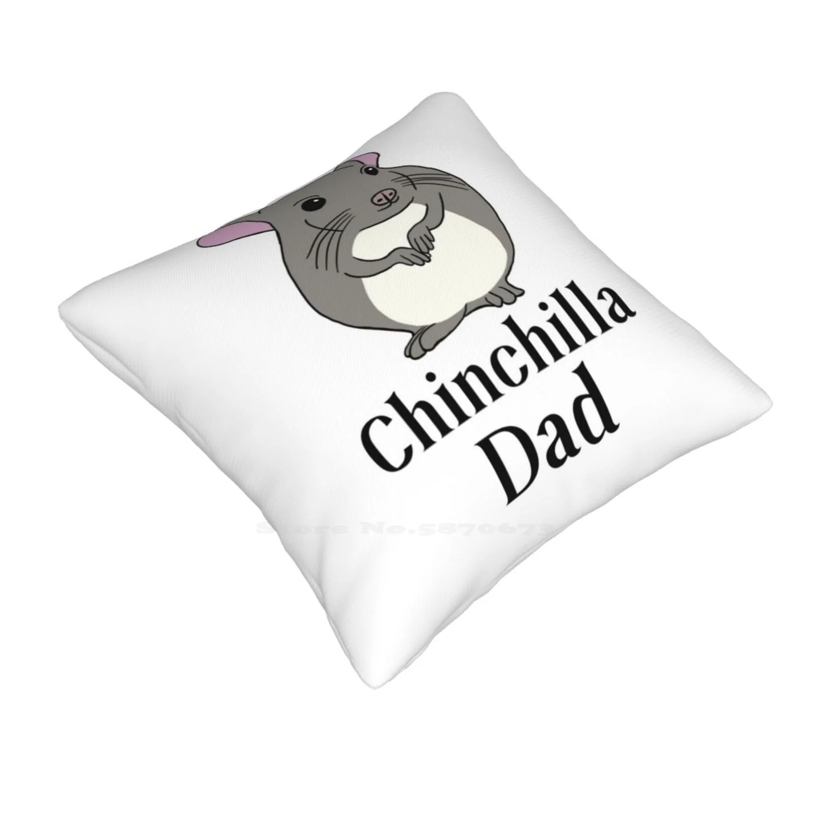 Chinchilla Dad : Cute Chinchilla For Chinchilla Lovers , Black Pillows Case Bedroom Home Decoration Cute Chinchilla Chinchilla