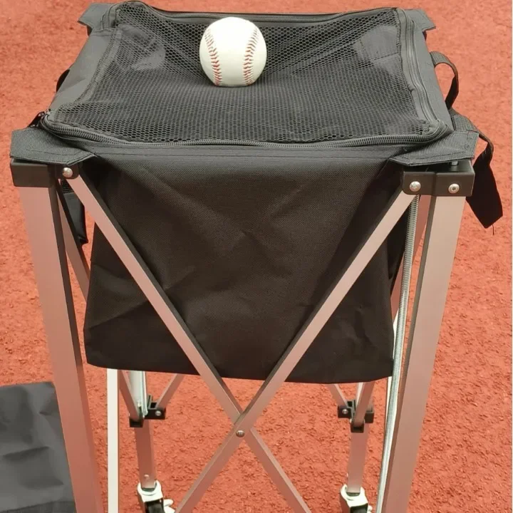 Folding tennis ball frame aluminum alloy cart cart mobile portable coach car pick up ball basket