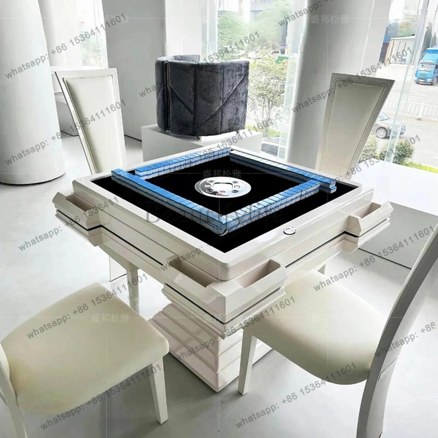 Light Luxury Automatic Mahjong Table Home Villa Leisure and Entertainment Modern High-end Multi-functional  Mahjong Machine