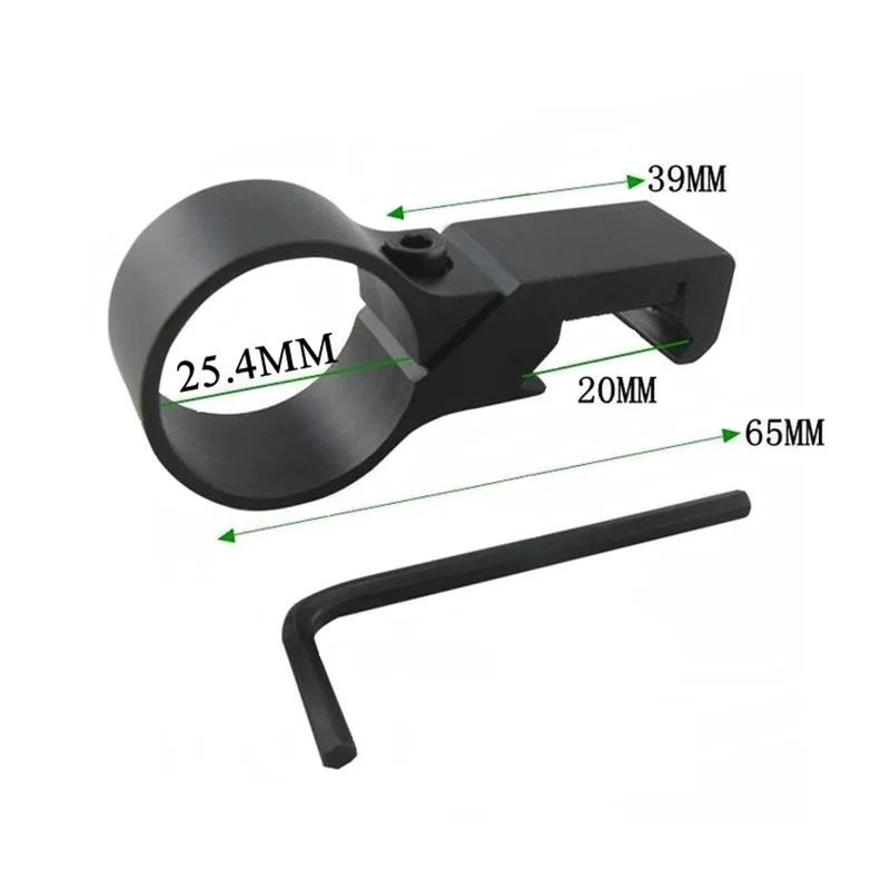 

25.4Mm Sight Tube Clamp Crooked Neck Tube Clamp Bracket 25.4mm Flashlight Clamp, Sight