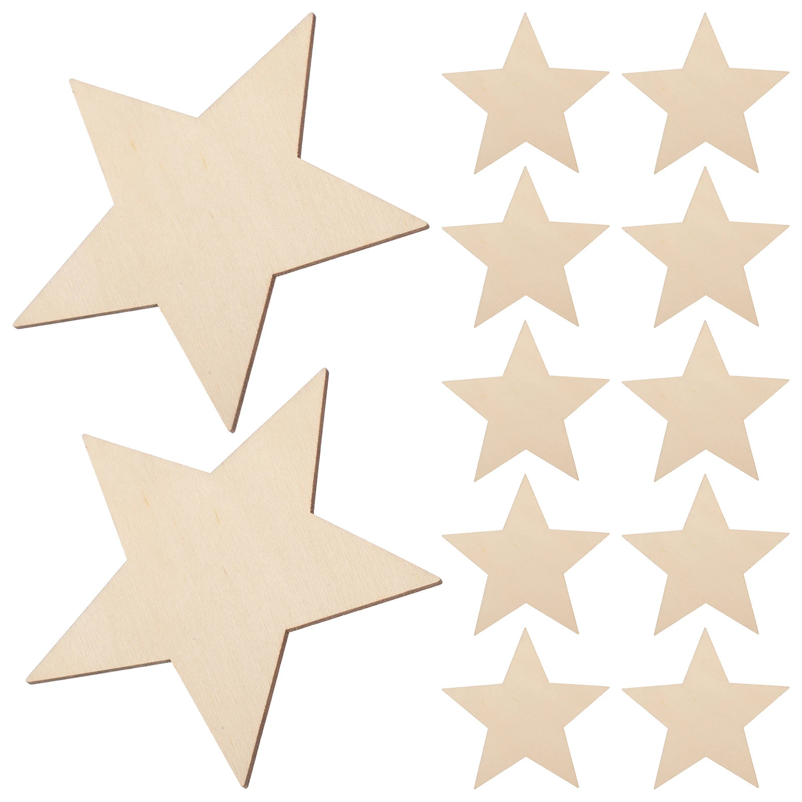

30pcs Graffiti Wood Chips Creative Wooden Star Cutouts Unfinished Crafts For Christmas Party Ornaments Wall Art Blank Pentagram