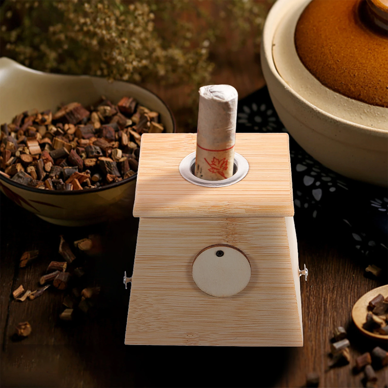 

Moxibustion Box Moxa Column Burner Case Wood Metal Portable Tool Device Accessories Treatment Body Care Anti-scald HOLDER