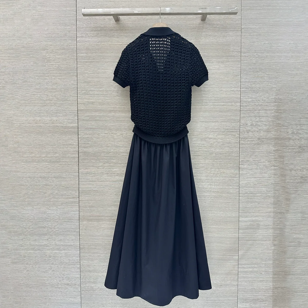 2026 High Quality Women's French Style Splicing Long Skirt--hb731