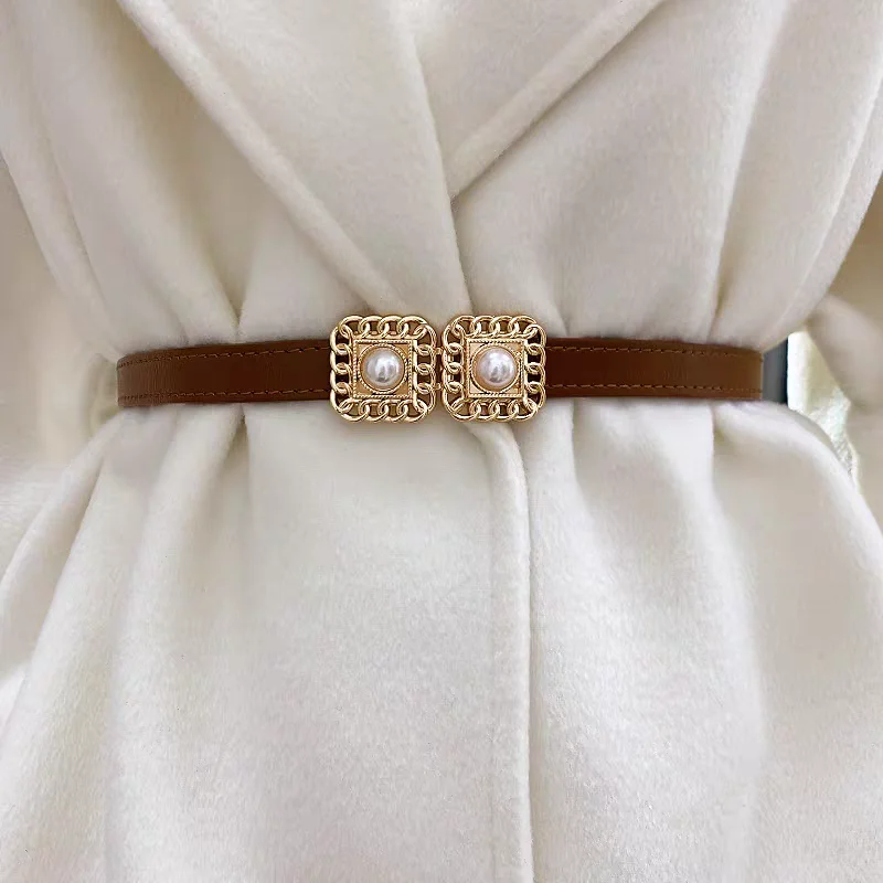 

All-season Women Retro Preal Adjustable Length Belt Fashion Popular Trend Belt for Dress Trousers Sweater Suit Pants Decorative