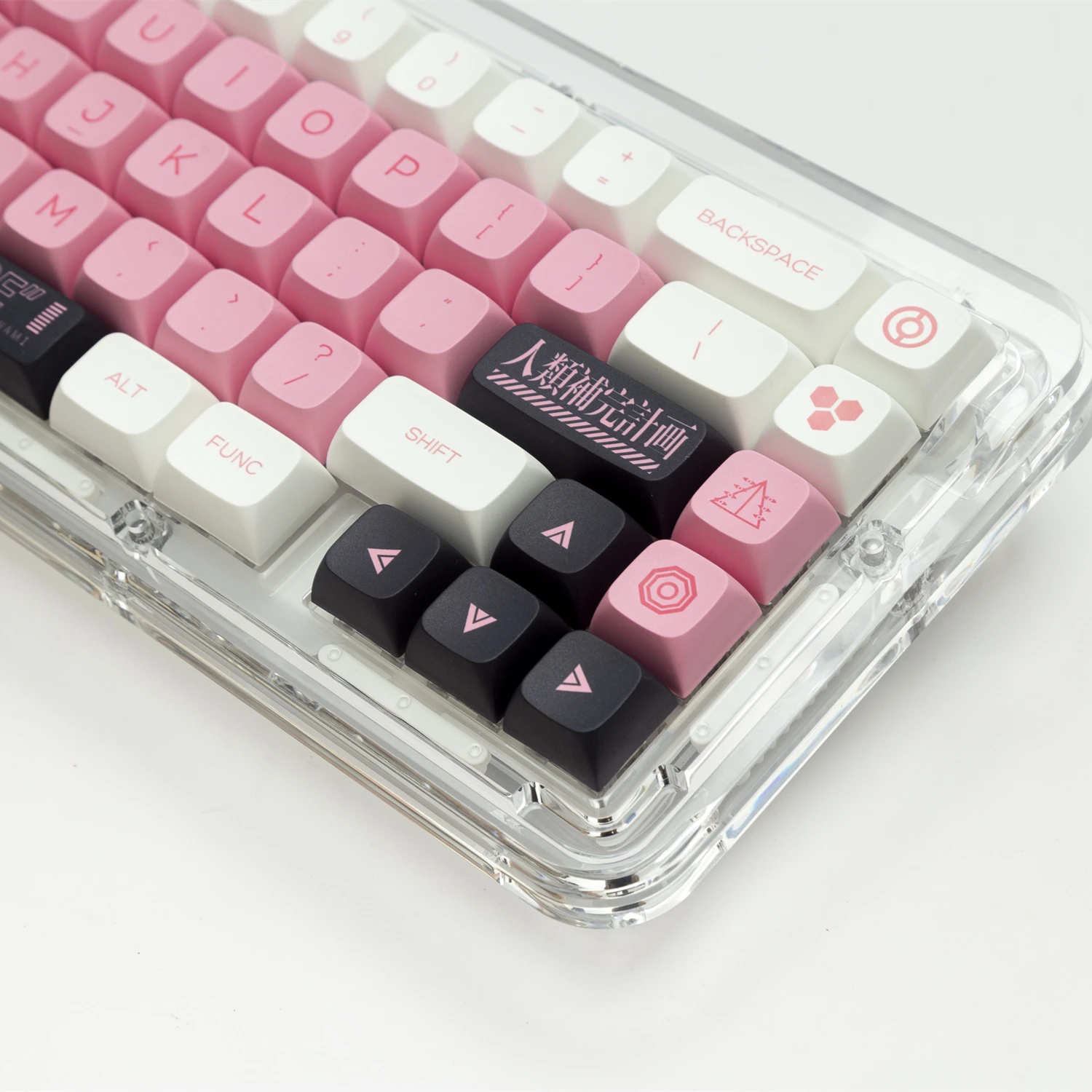 EVA 08 Keycaps 140 Keys PBT Keycaps Dye Sublimation XDA Profile For MX Switch Mechanical Keyboard Personality Pink Keycaps