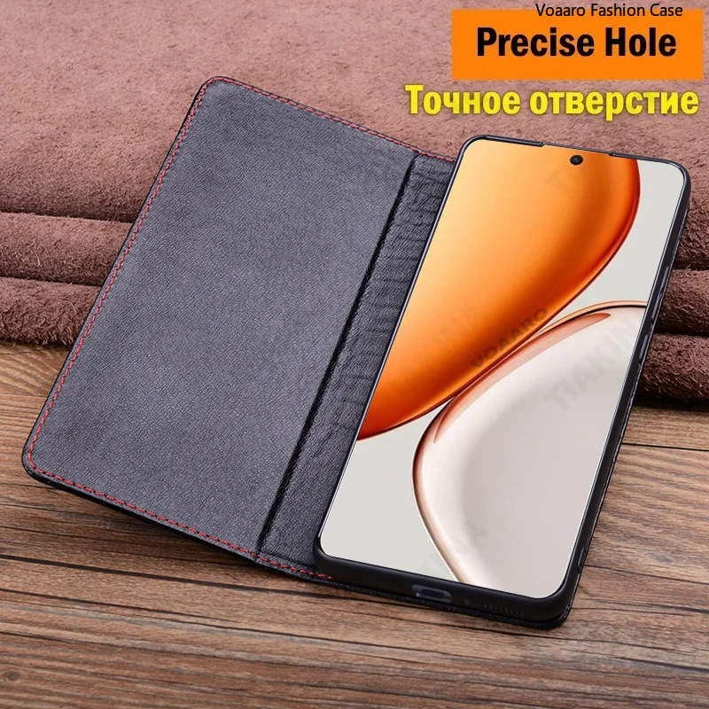 حافظة لهاتف OPPO Reno15 Pro من جلد البقر الأصلي لهاتف OPPO Reno 15 Pro حافظة لهاتف OPPO Reno 15 Pro غطاء هاتف قابل للطي بنمط التمساح