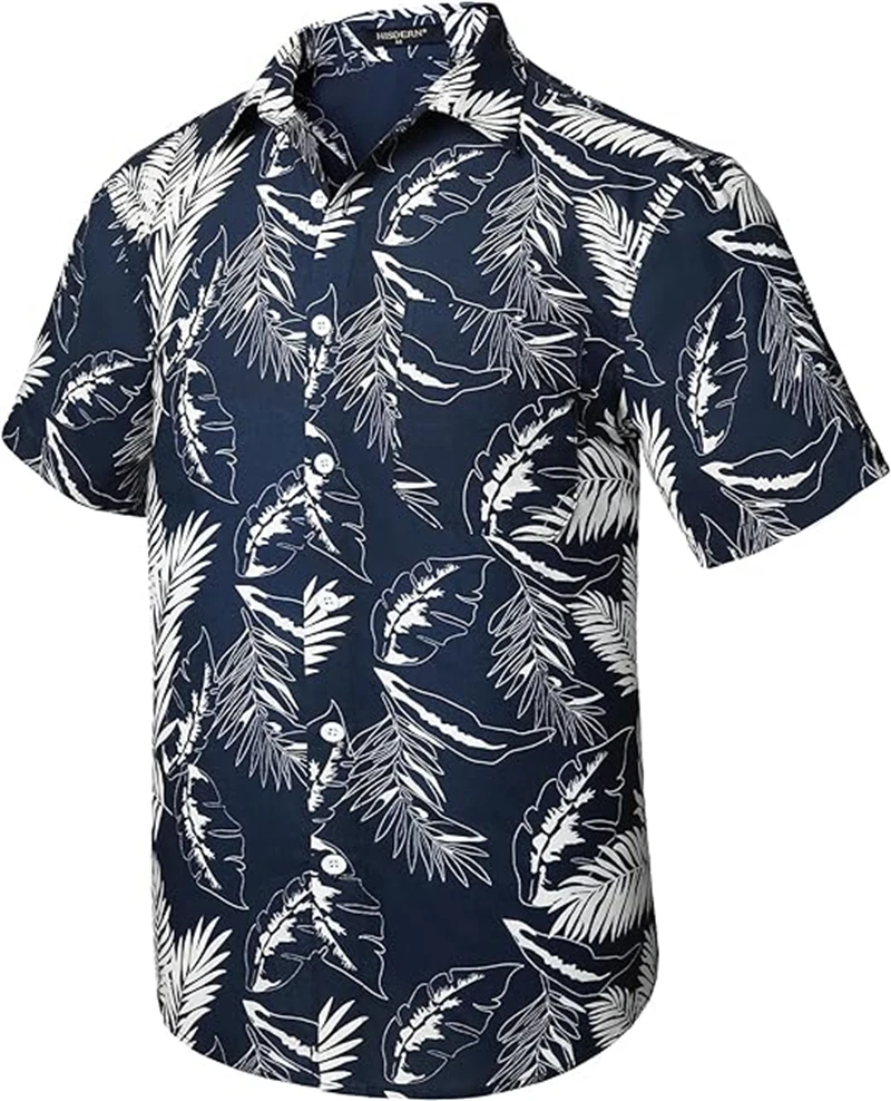 Retro Tropical Floral 3D Printed Shirt for Men's Summer Leisure Holiday Beach Short Sleeved Shirt