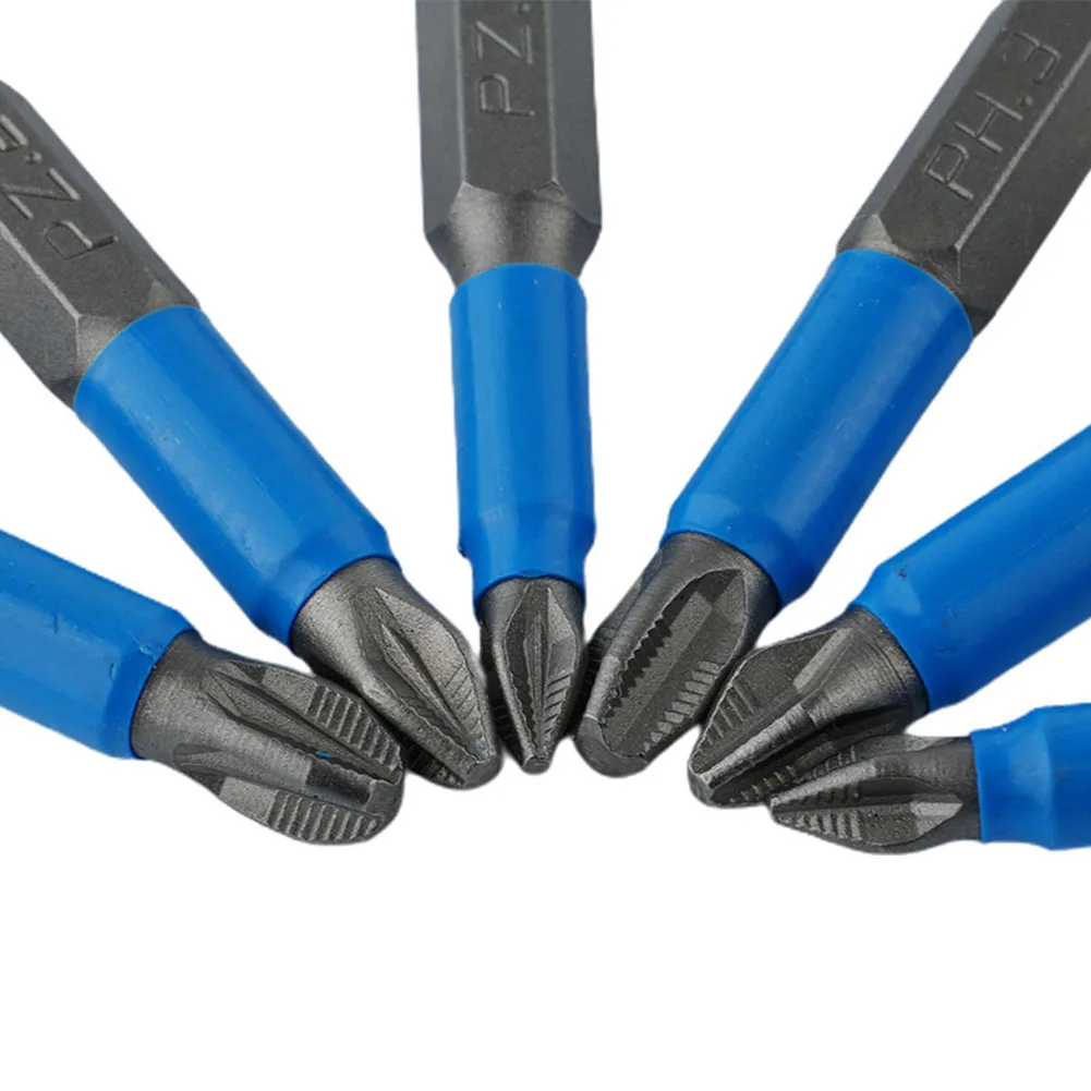 Set Screwdriver Bit 6Pcs/Set Accessories Alloy Steel Anti Slip High Snap PH1/PZ1/PH2/PZ2/PH3/PZ3 Tool Wear Resistance Magnetic