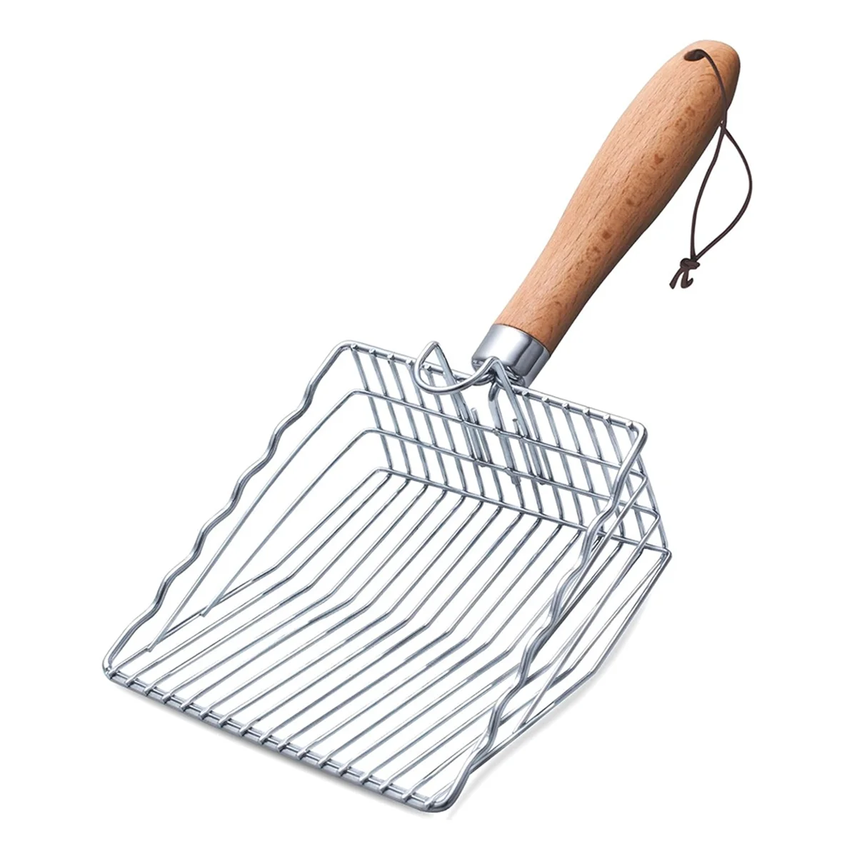2025+ Cat Litter Scoop, Kitty Metal Scoop with Hook and Hole, Stainless Steel Kitten Poop Lifter for Litter Box