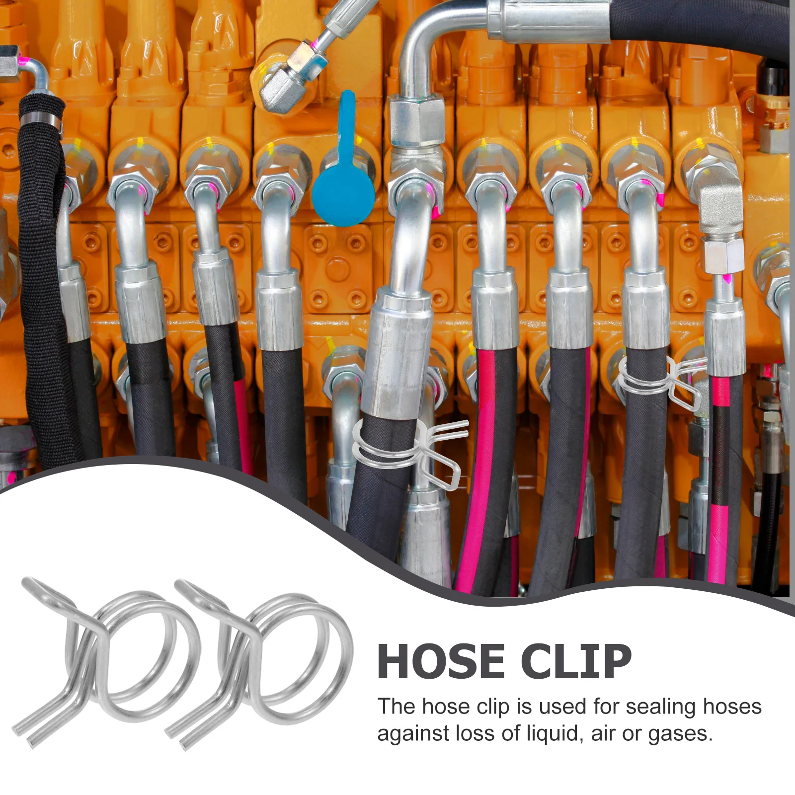 

100 Pcs Suite Stainless Steel Spring Clip Irrigation Pipe Clamp Hose Clamps Garden