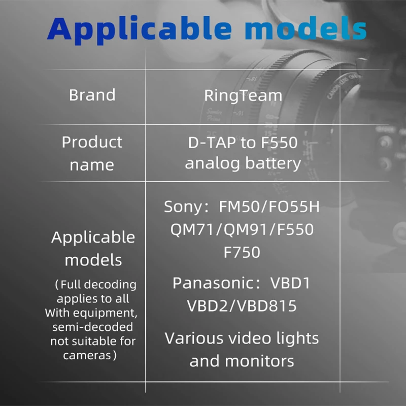 Cable adaptador de corriente NP F550 F570 NP F970 NP-F550, Conector de batería ficticia para cámaras Sony, resorte de D-TAP